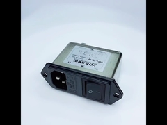 60~90dB আইইসি ইএমআই ফিল্টার এসি 250V 10A লো পাস মেটাল 150K-30MHZ