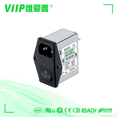 কেনা ফিউজ C14 পুরুষ সকেট সহ 120V Ac পাওয়ার লাইন ইনলাইন ইএমআই ফিল্টার online manufacture