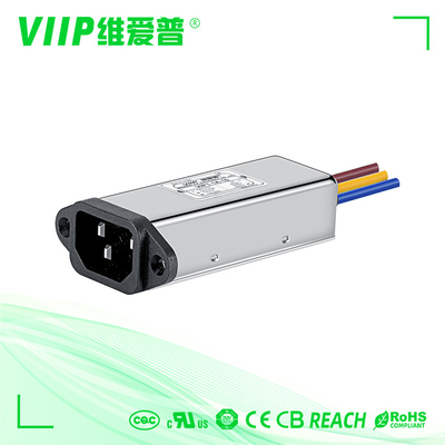 কেনা 3A 60Hz Ac পাওয়ার লাইন IEC EMI ফিল্টার পুরুষ সকেট তারের সাথে 1500VDC online manufacture