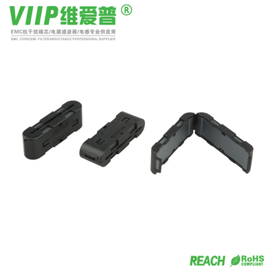 কালো F9 ফ্ল্যাট Ferrite কোর, তারের Ferrite চুম্বক রিং ROHS অনুমোদিত