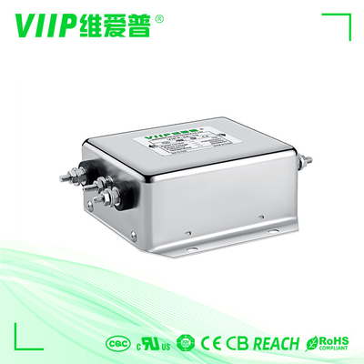 সার্ভো মোটরসের জন্য দুই পর্যায় EMC EMI একক ফেজ RFI ফিল্টার 15A