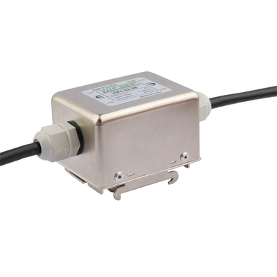 VIP2-2A-10 50Ω DC EMI ফিল্টার 2A 100MΩ ইনসুলেশন প্রতিরোধের ধাতু হাউজিং ইনপুট প্রতিবন্ধকতা 50Ω
